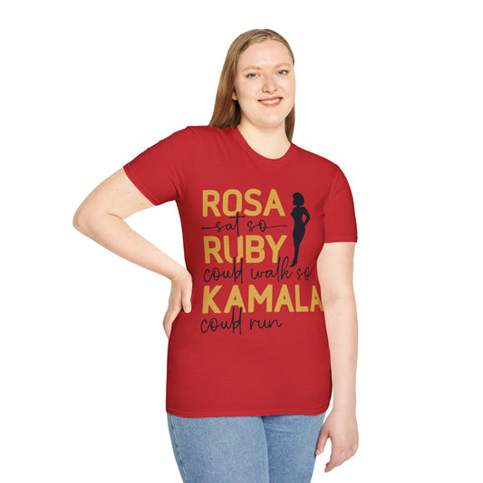 Rosa sat so Ruby could walk..Unisex Softstyle T-Shirt