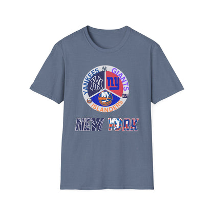NY sports teams nyy nyg nyi Unisex Softstyle T-Shirt
