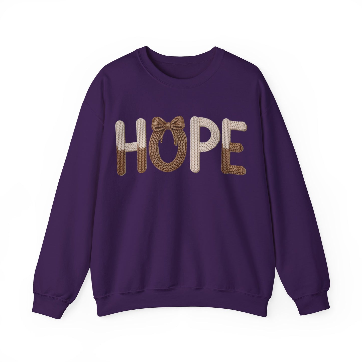 Hope Faux Yarn Unisex Heavy Blend™ Crewneck Sweatshirt
