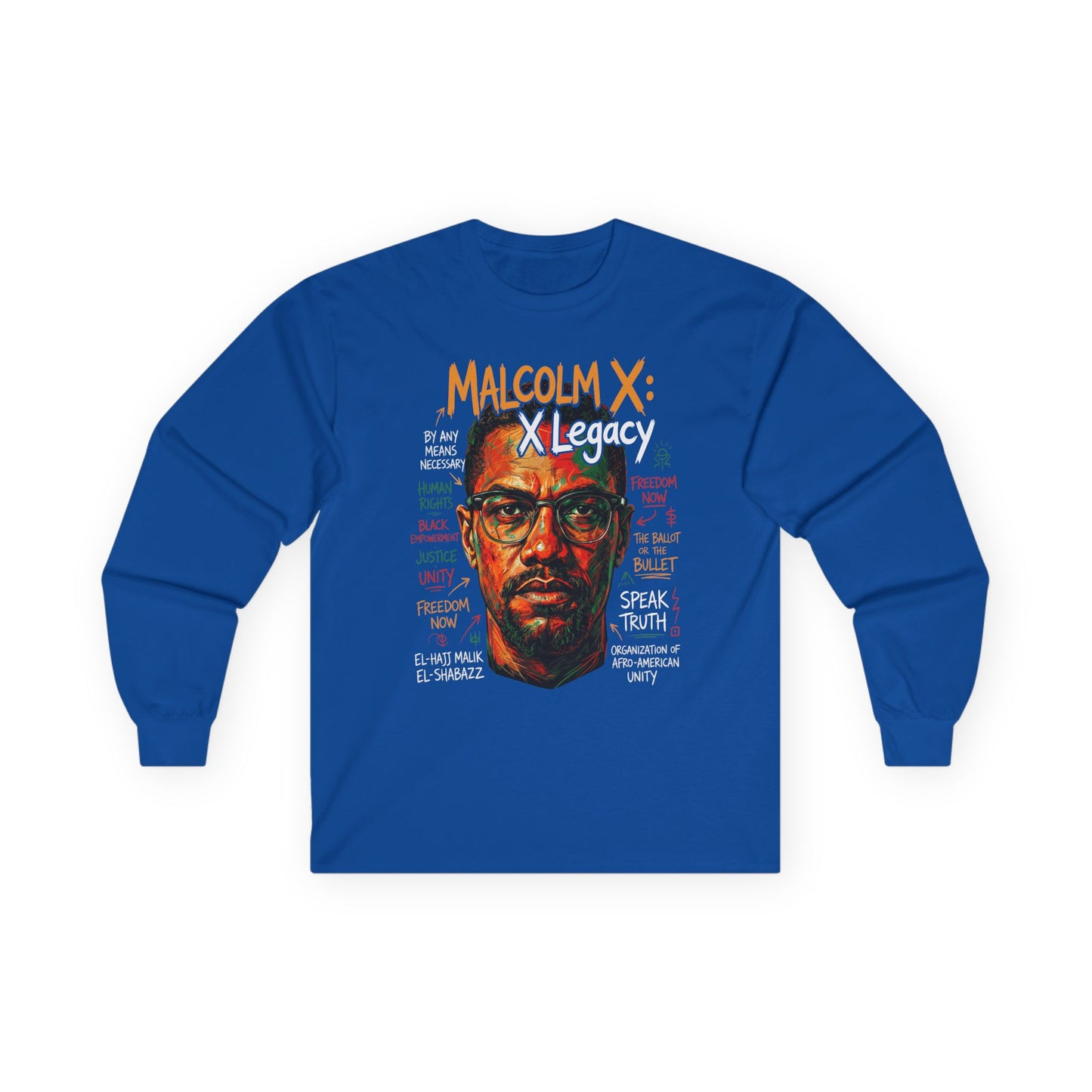 Malcolm X Unisex Ultra Cotton Long Sleeve Tee