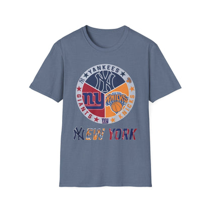 New York sports teams nyy nyr nyg Unisex Softstyle T-Shirt