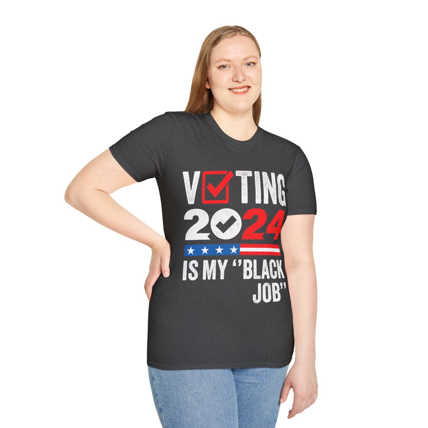 Voting is my black job Unisex Softstyle T-Shirt