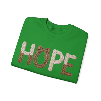 Hope Faux Yarn Unisex Heavy Blend™ Crewneck Sweatshirt