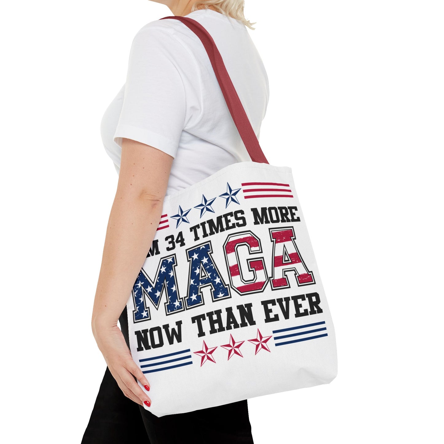 I am 34 times more maga Tote Bag (AOP)