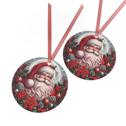Santa Metal Ornaments