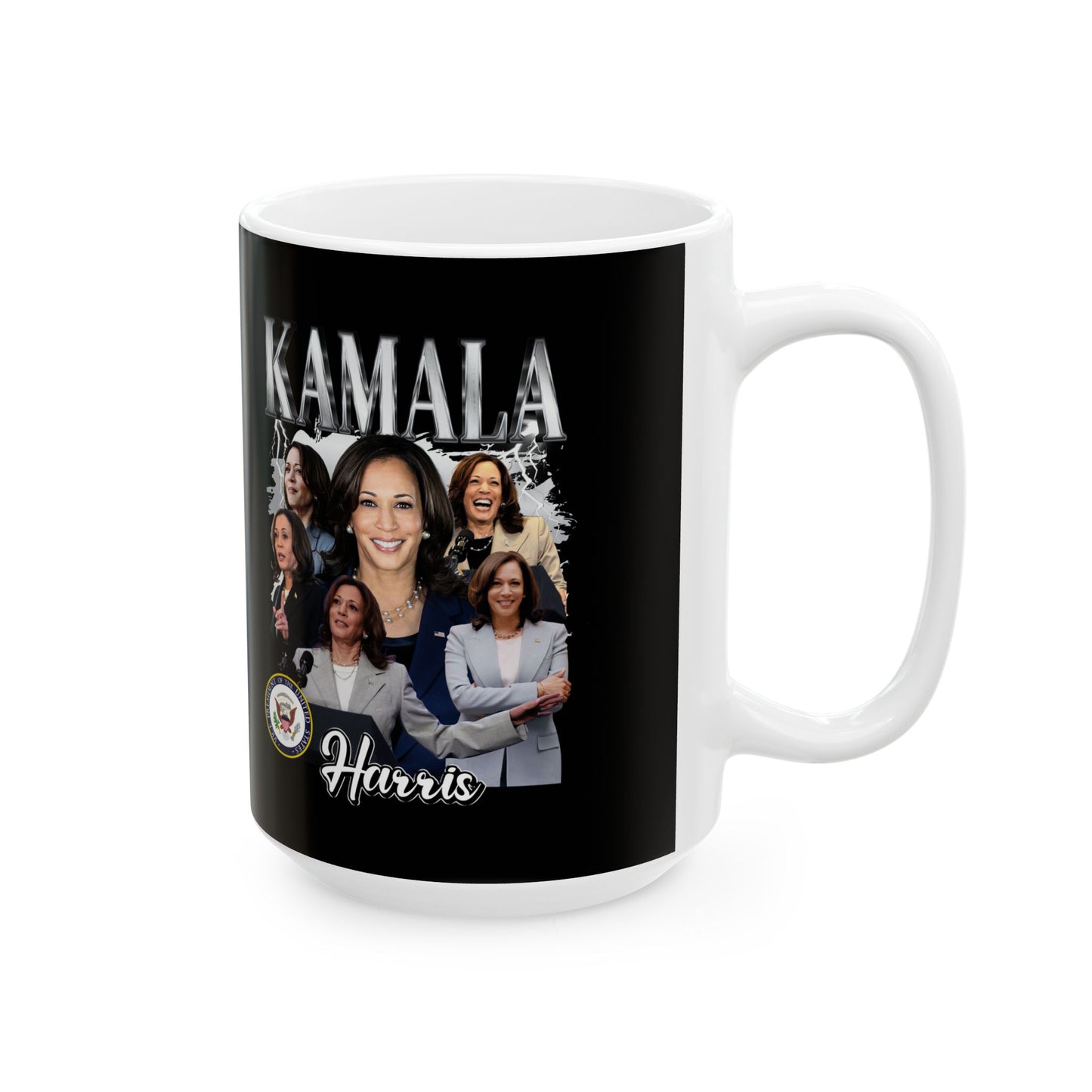 Kamala Collage Ceramic Mug, (11oz, 15oz)