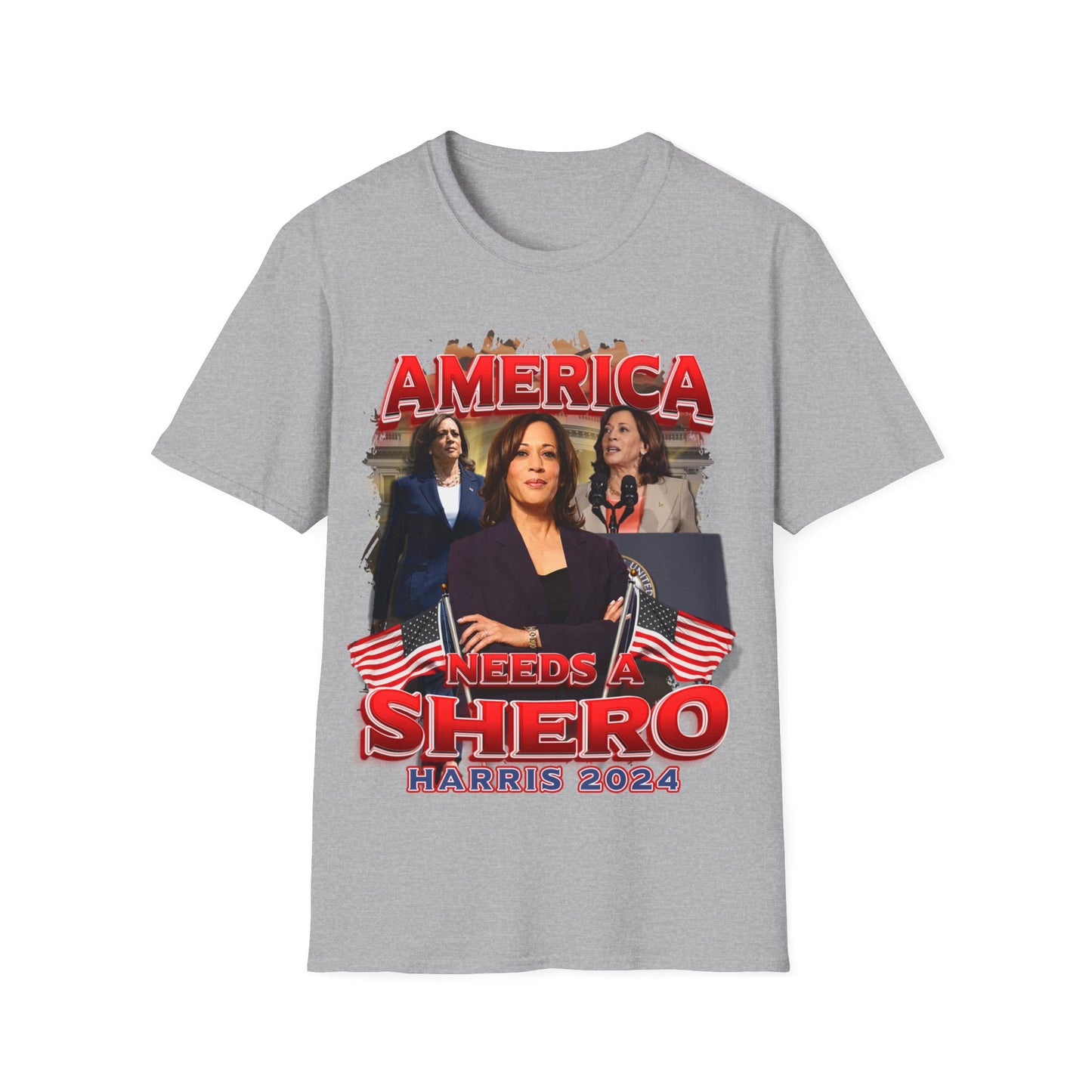 America needs a shero Unisex Softstyle T-Shirt