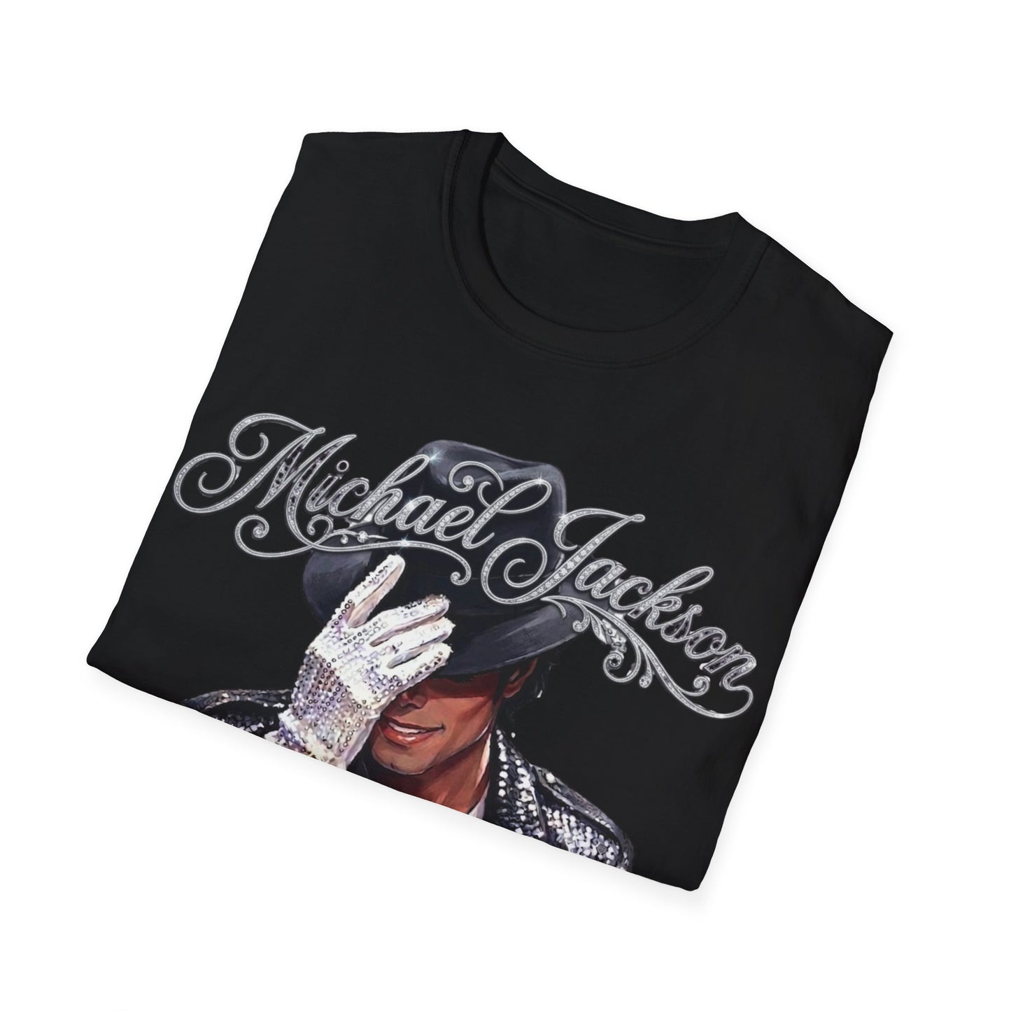 Michael Jackson with Hat Unisex Softstyle T-Shirt