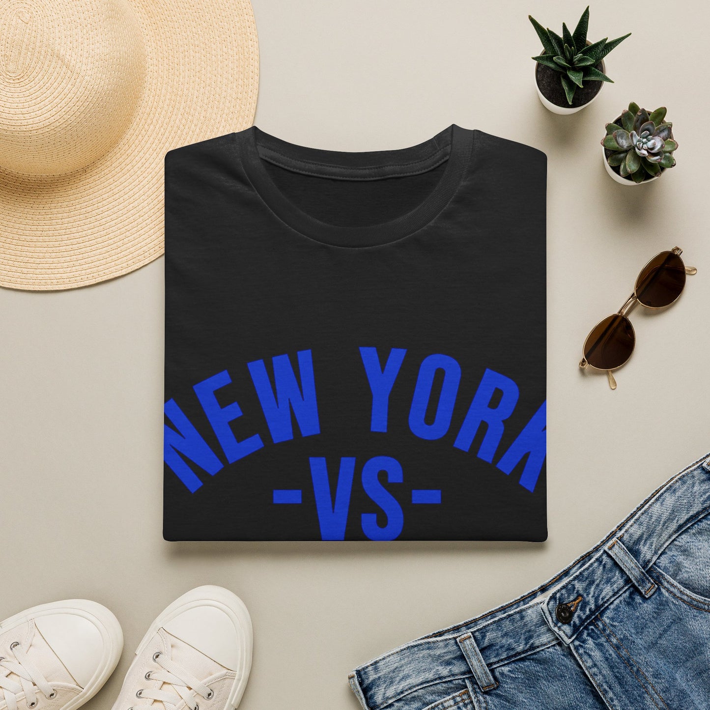 New York vs Everybody Blue Unisex Softstyle T-Shirt