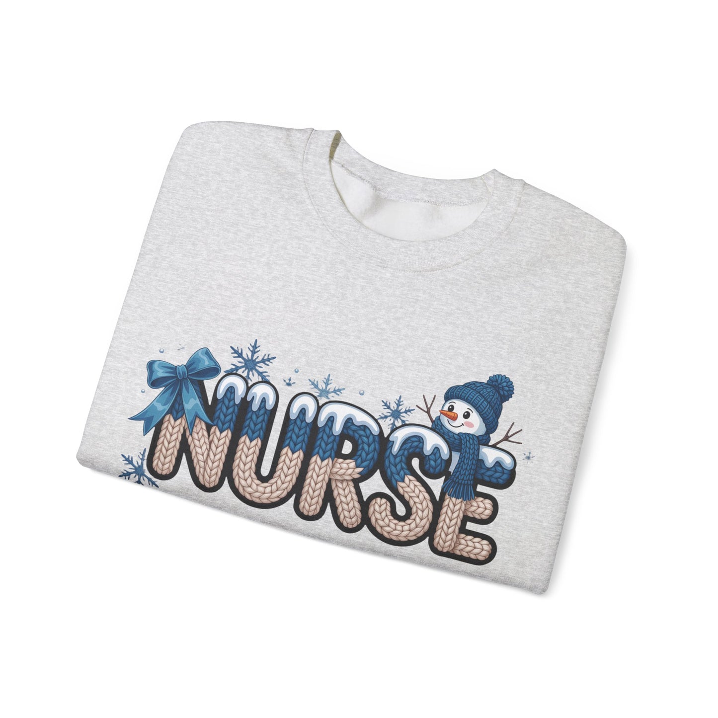 Nurse Snowman Unisex Heavy Blend™ Crewneck Sweatshirt