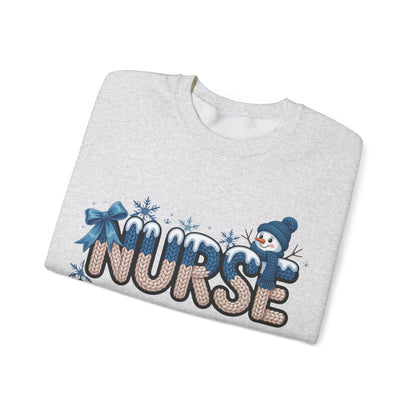 Nurse Snowman Unisex Heavy Blend™ Crewneck Sweatshirt