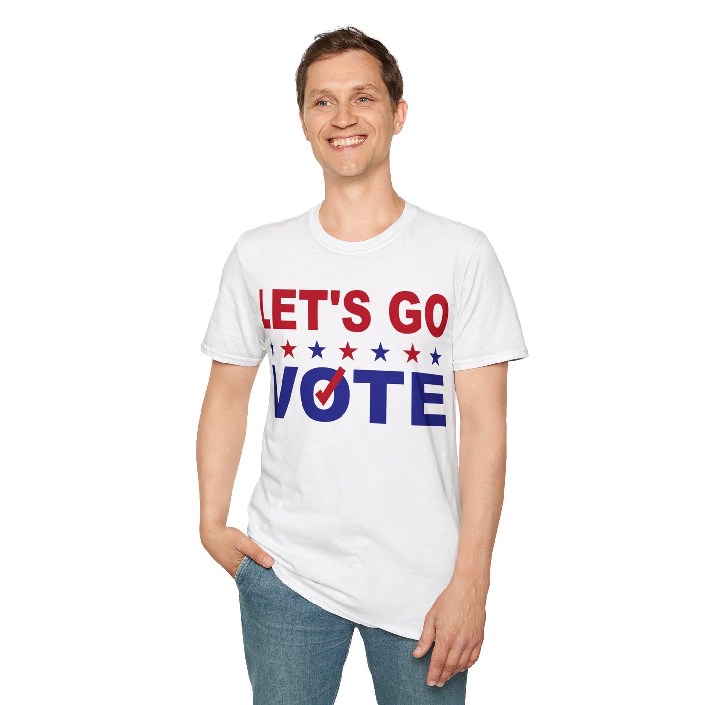 Let's go vote Unisex Softstyle T-Shirt