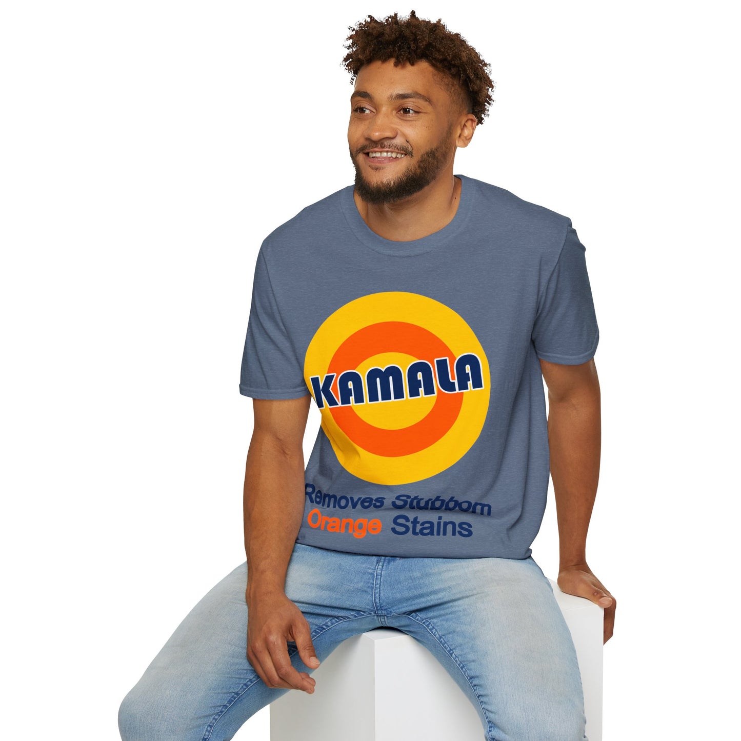 Kamala removes stubborn orange stain Unisex Softstyle T-Shirt