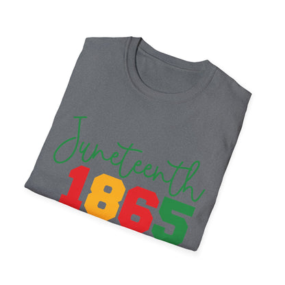 Juneteenth 1865 Unisex Softstyle T-Shirt | Celebrate Freedom, Black History, African American Culture, Casual Wear, Gift for Juneteenth