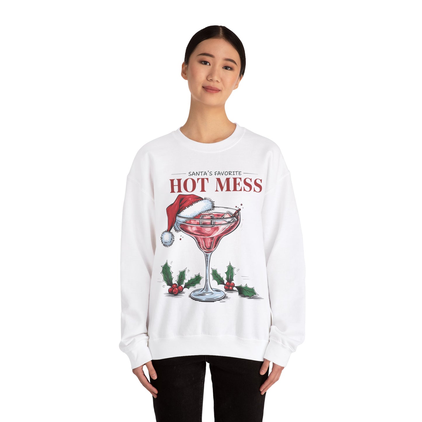 Santa's favorite hot mess Unisex Heavy Blend™ Crewneck Sweatshirt