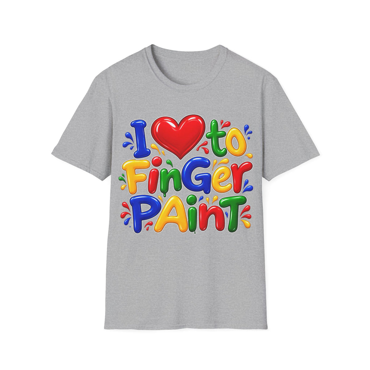 I love to fingerpaint Unisex Softstyle T-Shirt