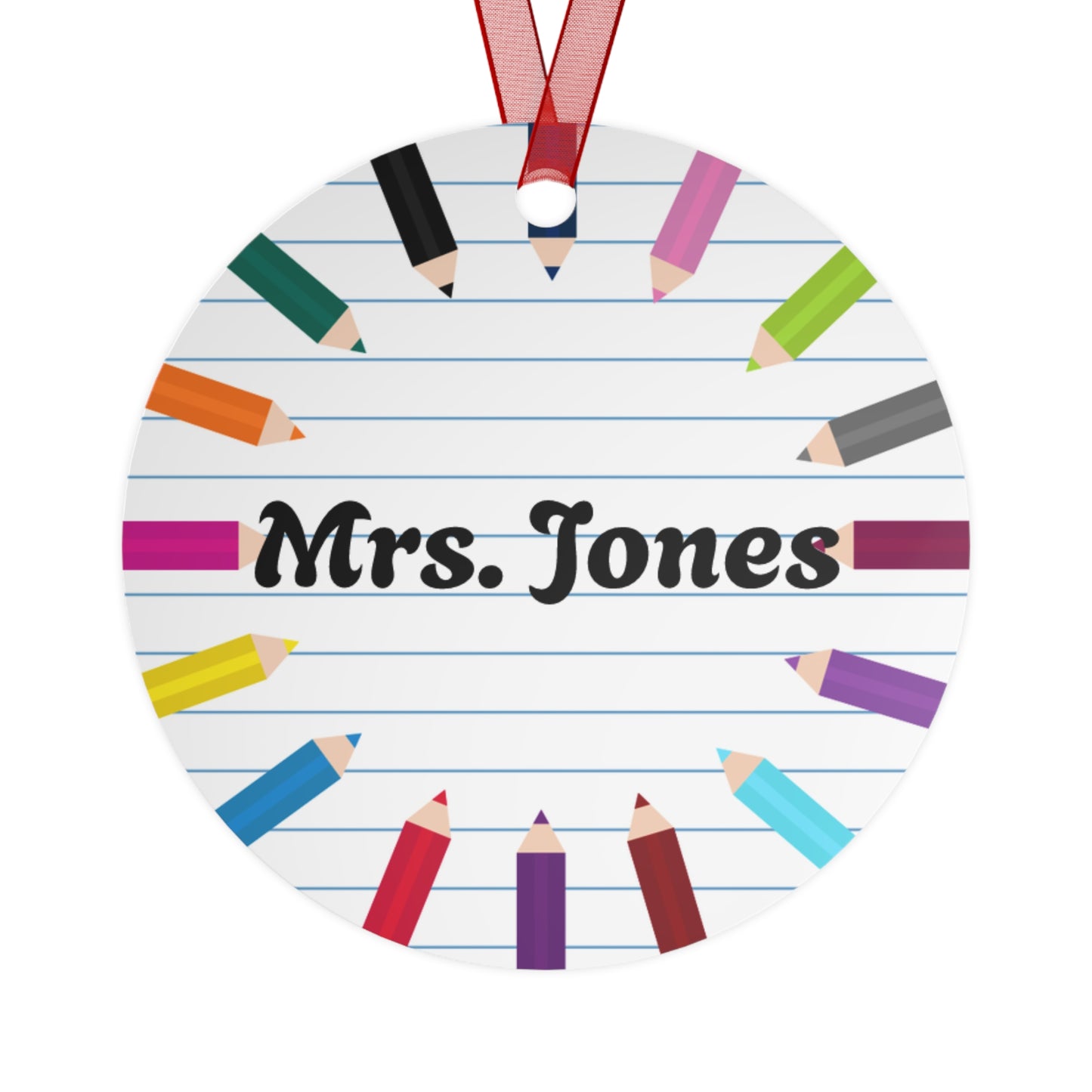 Teacher Metal Ornaments