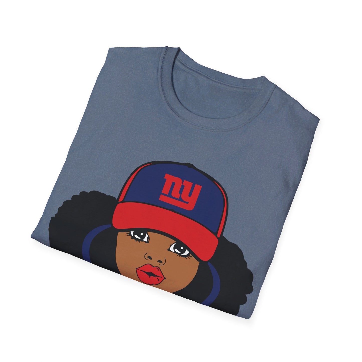 NY Girl with puffs Unisex Softstyle T-Shirt