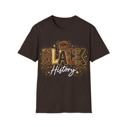 Black History Fist Unisex Softstyle T-Shirt