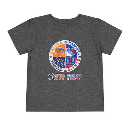 NY Teams nyy nyk nyg nyr Toddler Short Sleeve Tee
