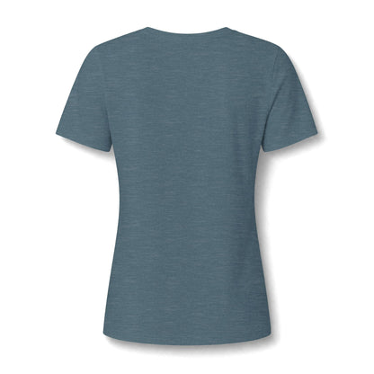 Lisa Women's Relaxed Heather CVC V-Neck Tee