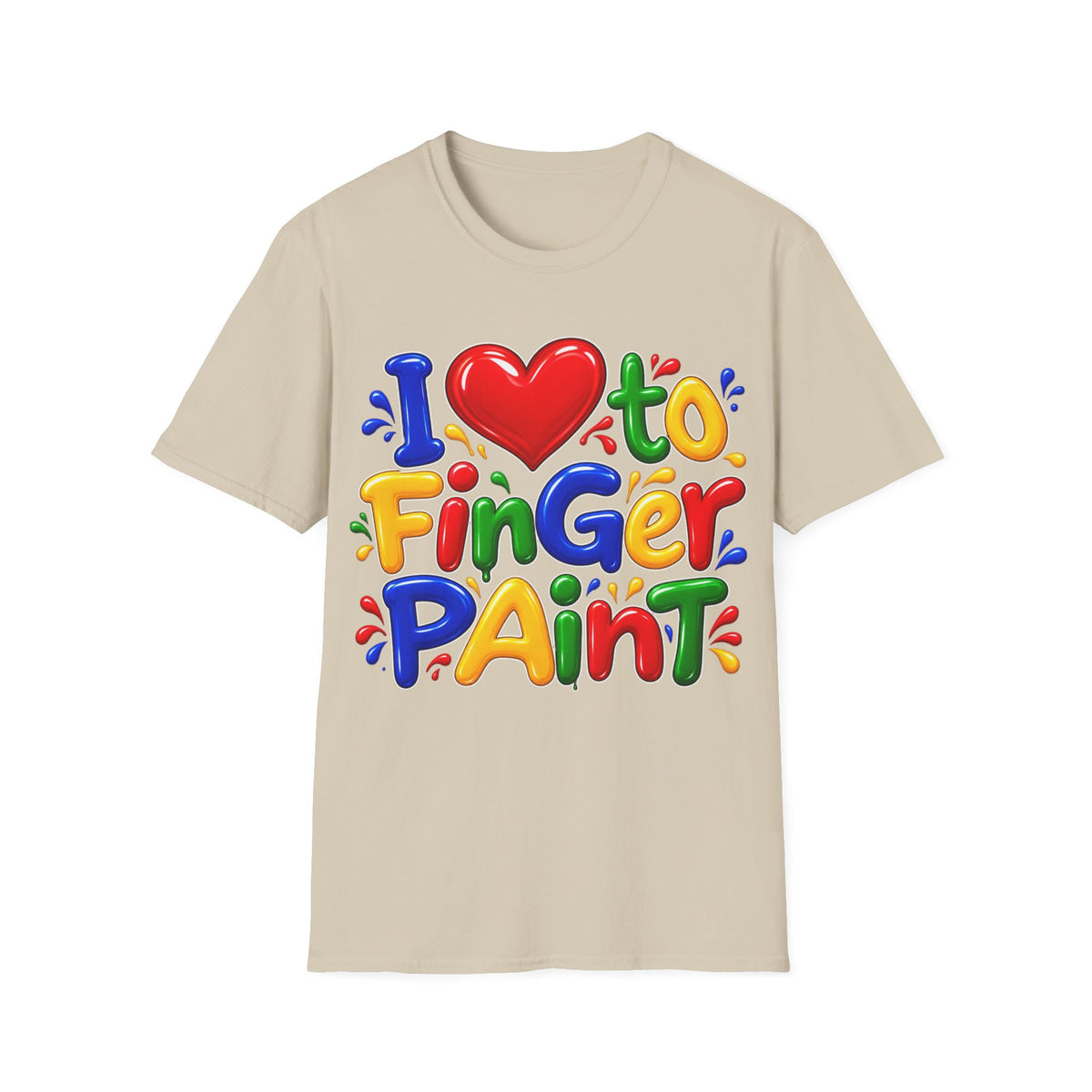 I love to fingerpaint Unisex Softstyle T-Shirt