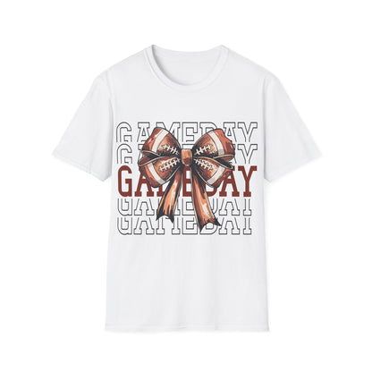 Game day with bow Unisex Softstyle T-Shirt