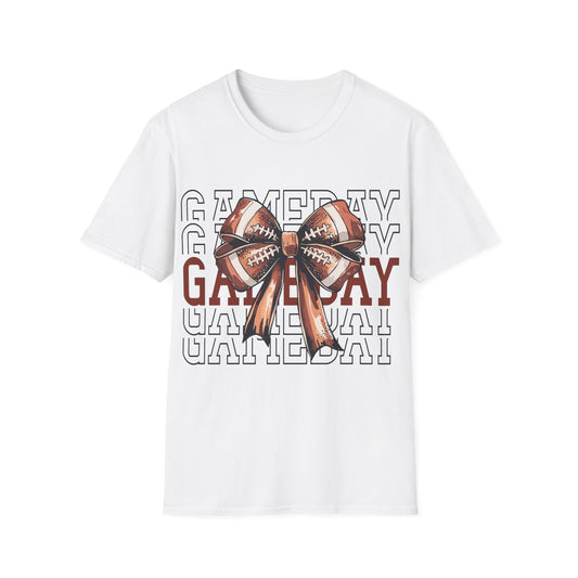 Game day with bow Unisex Softstyle T-Shirt