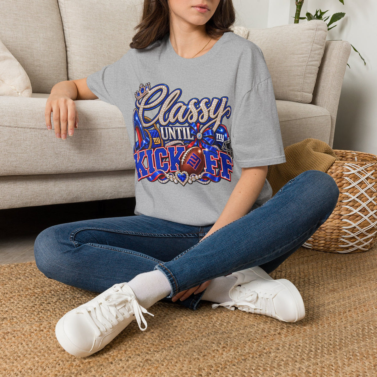 Classy until kickoff, ny Unisex Softstyle T-Shirt