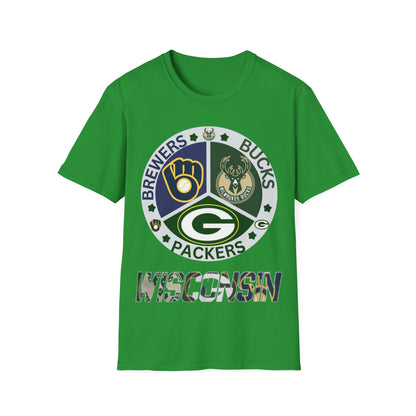 Wisconsin sports teams Unisex Softstyle T-Shirt