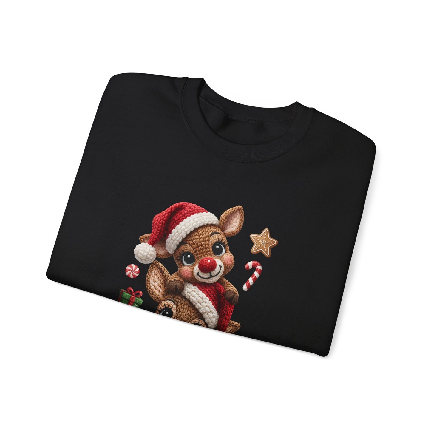 Cute Yarn Reindeer Unisex Heavy Blend™ Crewneck Sweatshirt