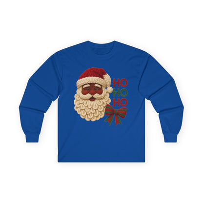 Yarn inspired santa ho ho ho Unisex Ultra Cotton Long Sleeve Tee