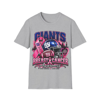 Giants Cancer Awareness Unisex Softstyle T-Shirt