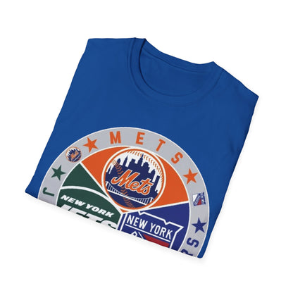 NY sports teams nym nyr nyj Unisex Softstyle T-Shirt