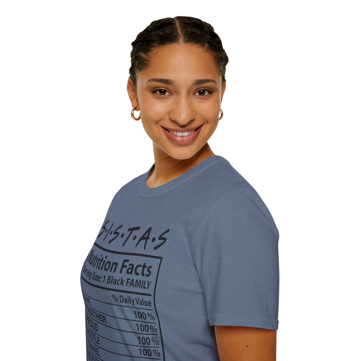 Sistas nutrition facts Unisex Softstyle T-Shirt