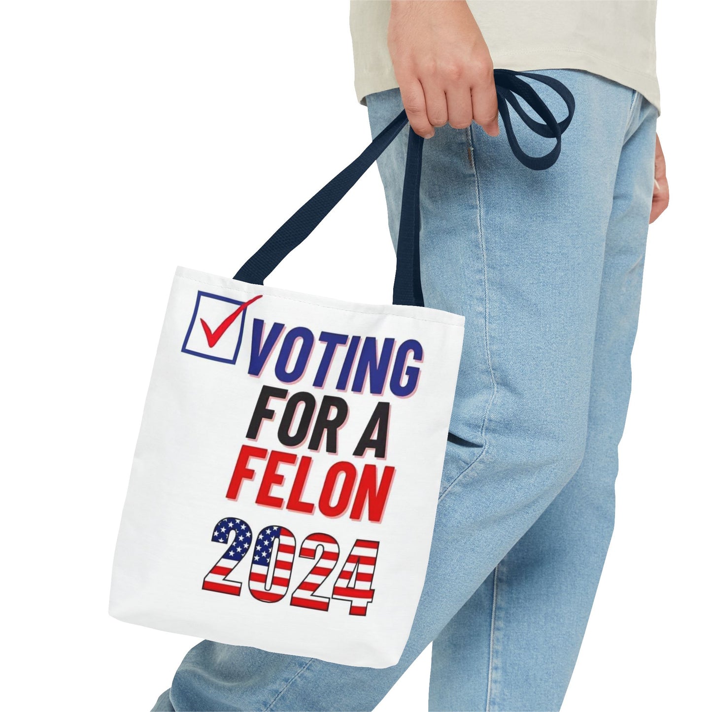 Voting for a Felon 2024 Tote Bag (AOP)