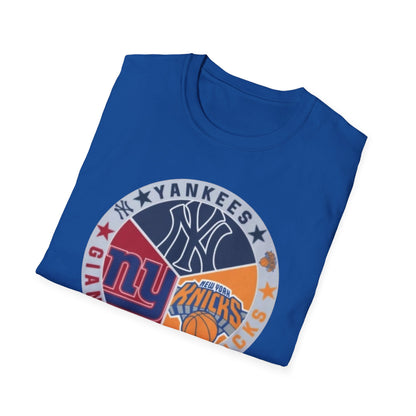NY sports, nyk nyg nyyUnisex Softstyle T-Shirt