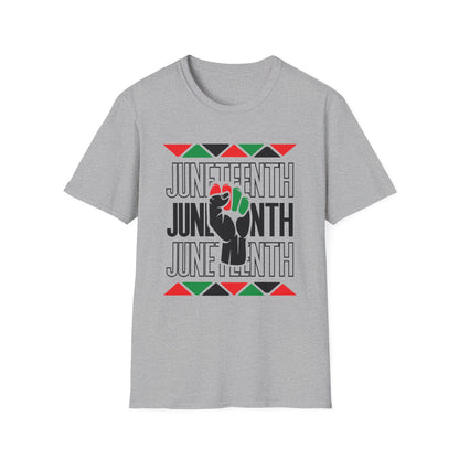 Juneteenth with fist Unisex Softstyle T-Shirt