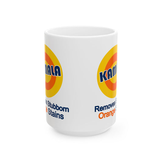 Kamala removes stubborn orange stains Ceramic Mug, (11oz, 15oz)