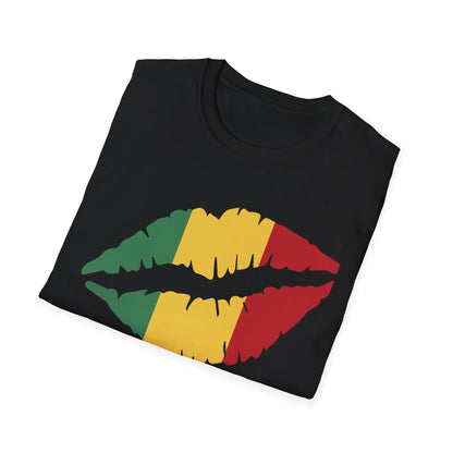 Rasta Kiss Unisex Softstyle T-Shirt | Festival Apparel, Casual Wear, Gift for Her, Travel Clothing, Summer Outfit