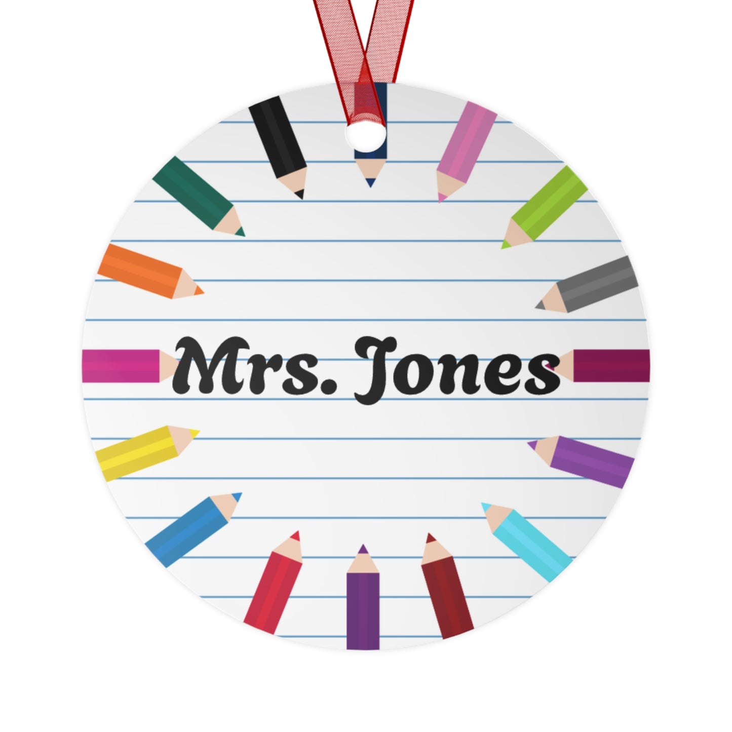 Teacher Metal Ornaments