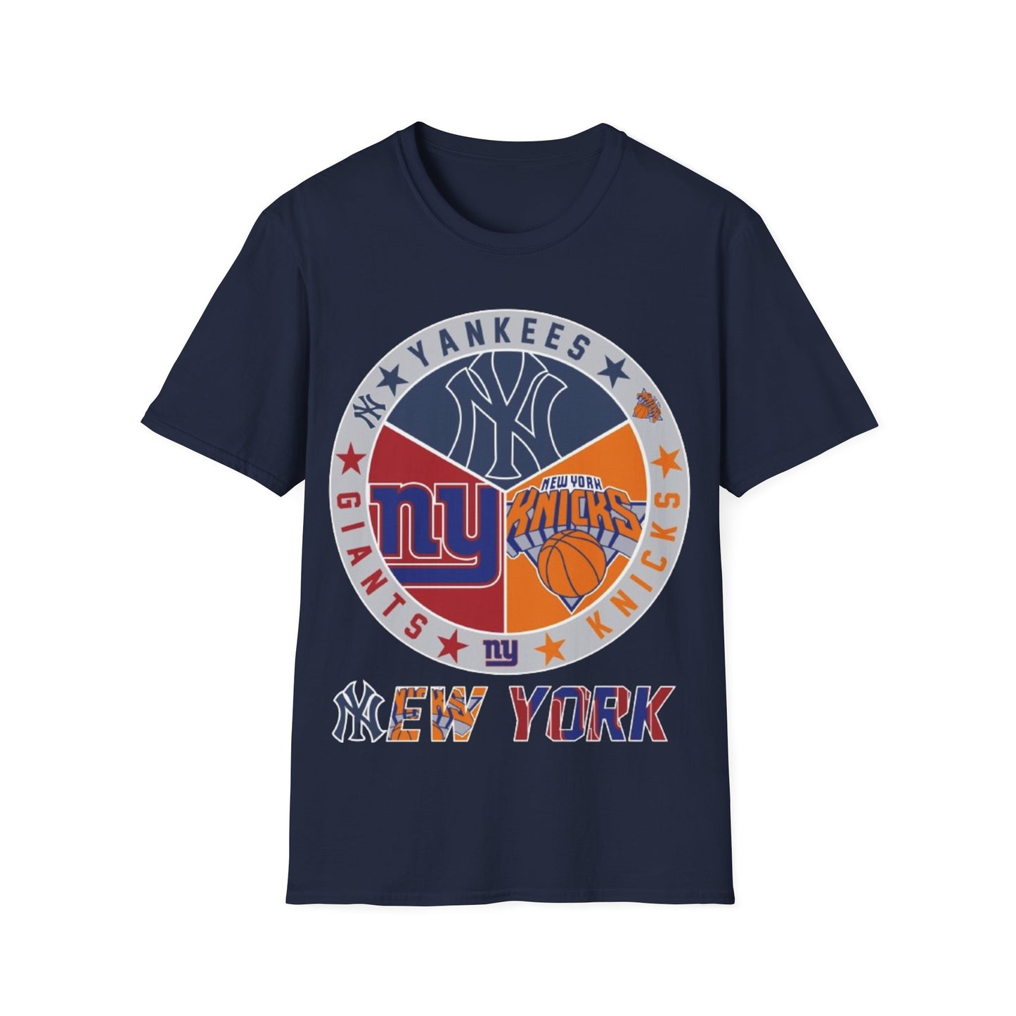 NY sports teams nyy nyg nyk Unisex Softstyle T-Shirt