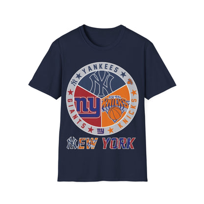 NY sports teams nyy nyg nyk Unisex Softstyle T-Shirt