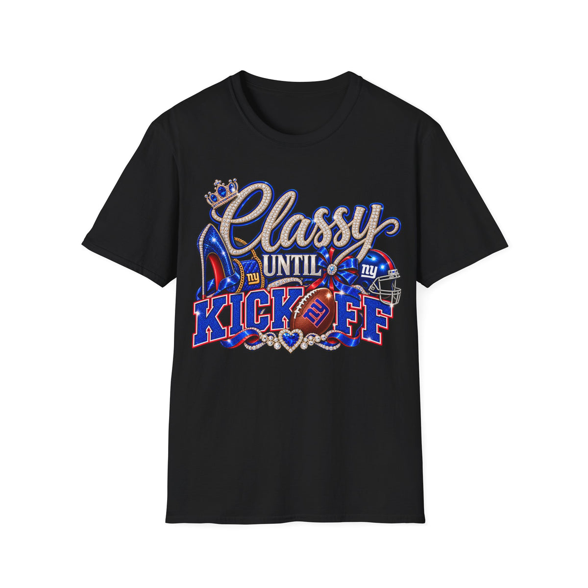 Classy until kickoff, ny Unisex Softstyle T-Shirt