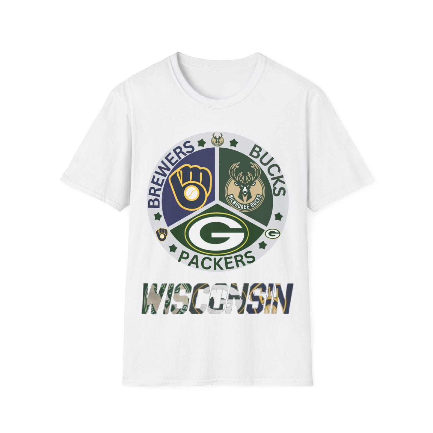 Wisconsin sports teams Unisex Softstyle T-Shirt