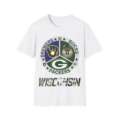 Wisconsin sports teams Unisex Softstyle T-Shirt