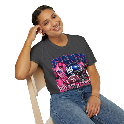 Giants Cancer Awareness Unisex Softstyle T-Shirt