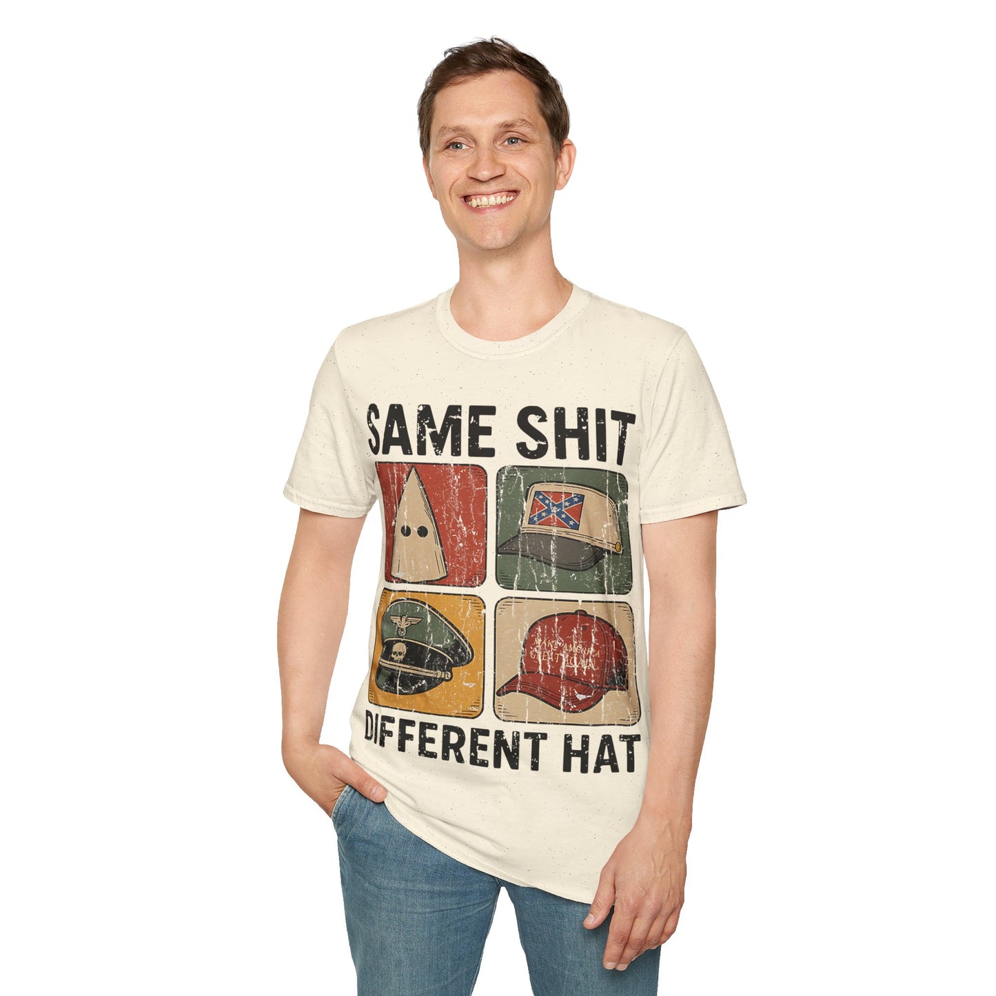 Same shit different hat Unisex Softstyle T-Shirt