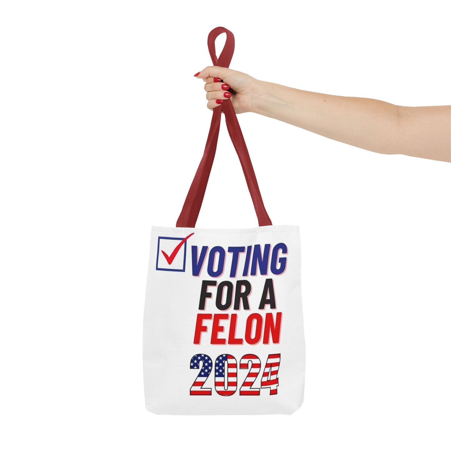 Voting for a Felon 2024 Tote Bag (AOP)