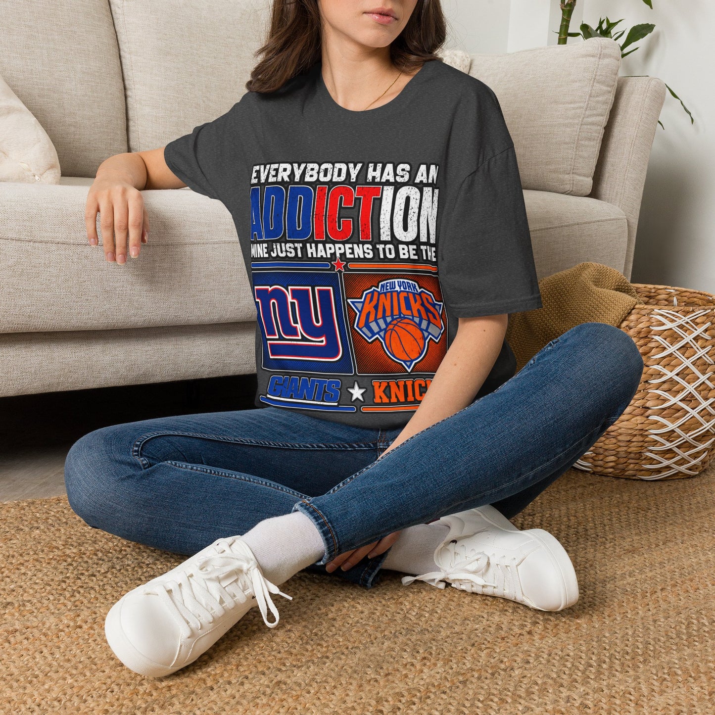 Everybody has an addiction, nyg, nyk Unisex Softstyle T-Shirt